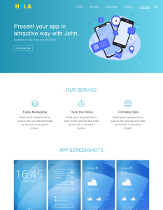 Template App landing page 1