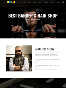 Template tiệm cắt tóc 1